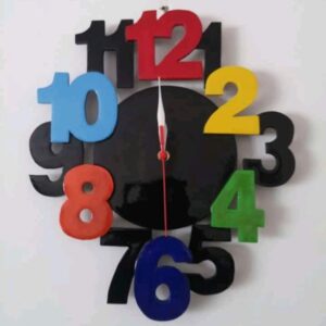 reloj negro con colores